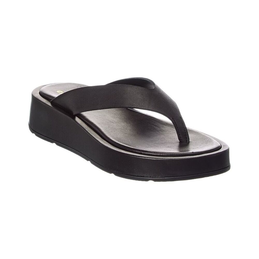 La Canadienne Aly Leather Platform Sandal, Black
